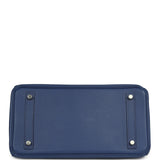 Pre-owned Hermes Birkin 30 Bleu Brighton Epsom Palladium Hardware - Thumbnail View 6