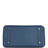 Pre-owned Hermes Birkin 30 Bleu Brighton Epsom Palladium Hardware - Thumbnail View 6