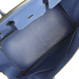 Pre-owned Hermes Birkin 30 Bleu Brighton Epsom Palladium Hardware - Thumbnail View 9