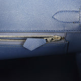 Pre-owned Hermes Birkin 30 Bleu Brighton Epsom Palladium Hardware - Thumbnail View 8