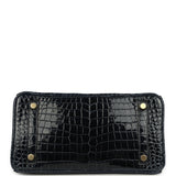Hermes Birkin 25 Bleu Baltique Shiny Porosus Crocodile Gold Hardware - Thumbnail View 6