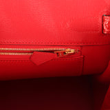 Hermes Birkin 30 Geranium Shiny Porosus Crocodile Gold Hardware - Thumbnail View 9