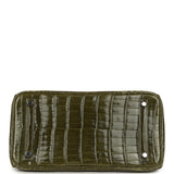 Pre-owned Hermes Birkin 30 Vert Olive Shiny Niloticus Crocodile Palladium Hardware - Thumbnail View 6