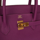 Pre-owned Hermes Birkin 40 Anemone Togo Gold Hardware - Thumbnail View 7