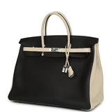 Hermes Special Order (HSS) Birkin 40 Black, Craie Togo Palladium Hardware - Thumbnail View 5