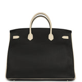 Hermes Special Order (HSS) Birkin 40 Black, Craie Togo Palladium Hardware - Thumbnail View 4
