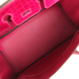 Hermes Birkin 25 Rose Sheherazade Shiny Porosus Crocodile Gold Hardware - Thumbnail View 8