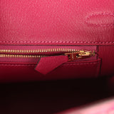 Hermes Birkin 25 Rose Sheherazade Shiny Porosus Crocodile Gold Hardware - Thumbnail View 9