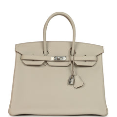 Hermes Birkin 35 Beton Togo Palladium Hardware