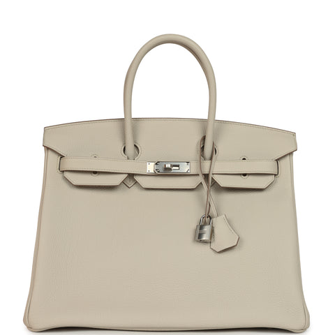 Hermes Birkin 35 Beton Togo Palladium Hardware