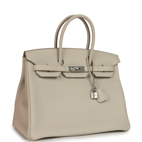 Hermes Birkin 35 Beton Togo Palladium Hardware