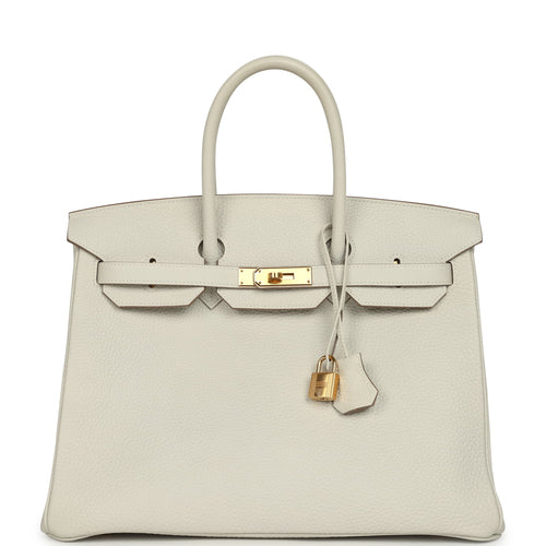 Hermes Birkin 35 Gris Pale Togo Gold Hardware