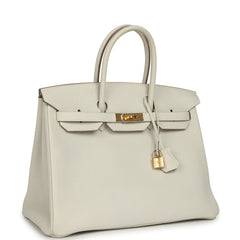 Hermes Birkin 35 Gris Pale Togo Gold Hardware