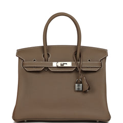Hermes Birkin 30 Etoupe Togo Palladium Hardware
