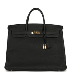 Pre-owned Hermes Birkin 40 Black Togo Gold Hardware