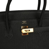 Pre-owned Hermes Birkin 40 Black Togo Gold Hardware - Thumbnail View 7