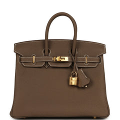 Hermes Birkin 25 Etoupe Togo Gold Hardware