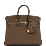 Hermes Birkin 25 Etoupe Togo Gold Hardware - Thumbnail View 1
