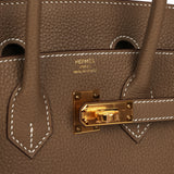 Hermes Birkin 25 Etoupe Togo Gold Hardware - Thumbnail View 9