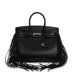 Hermes Birkin Sellier Anate 35 Black Evergrain Palladium Hardware