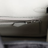 Hermes Special Order (HSS) Birkin 25 Black Matte Verso Alligator Brushed Palladium Hardware - Thumbnail View 8
