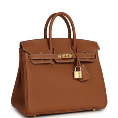 Hermes Birkin 25 Gold Togo Gold Hardware