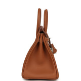 Hermes Birkin 25 Gold Swift Palladium Hardware - Thumbnail View 3