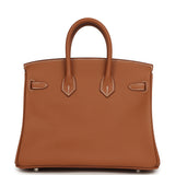 Hermes Birkin 25 Gold Swift Palladium Hardware - Thumbnail View 4