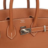 Hermes Birkin 25 Gold Swift Palladium Hardware - Thumbnail View 7