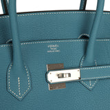 Hermes Birkin 35 Blue Jean Togo Palladium Hardware - Thumbnail View 7