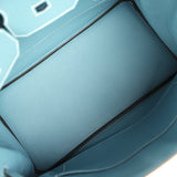 Hermes Birkin 35 Blue Jean Togo Palladium Hardware - Thumbnail View 8