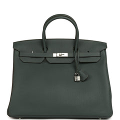 Hermes Birkin 40 Vert Mangrove Togo Palladium Hardware