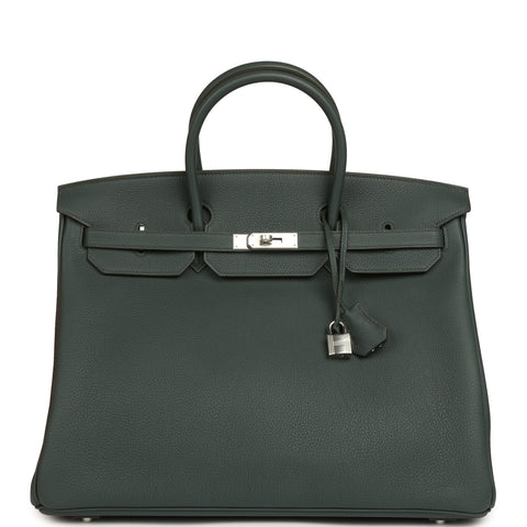 Hermes Birkin 40 Vert Mangrove Togo Palladium Hardware
