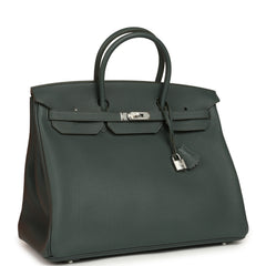 Hermes Birkin 40 Vert Mangrove Togo Palladium Hardware