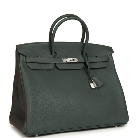 Hermes Birkin 40 Vert Mangrove Togo Palladium Hardware