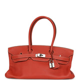 Vintage Hermes Shoulder Birkin 42 JPG Sanguine Togo Palladium Hardware - Thumbnail View 1