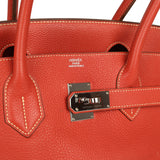Vintage Hermes Shoulder Birkin 42 JPG Sanguine Togo Palladium Hardware - Thumbnail View 7