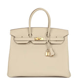 Hermes Birkin 35 Craie Togo Gold Hardware - Thumbnail View 1
