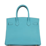 Pre-owned Hermes Birkin 30 Bleu du Nord Togo Gold Hardware - Thumbnail View 4