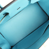 Pre-owned Hermes Birkin 30 Bleu du Nord Togo Gold Hardware - Thumbnail View 8