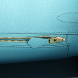 Pre-owned Hermes Birkin 30 Bleu du Nord Togo Gold Hardware - Thumbnail View 9