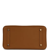 Pre-owned Hermes Birkin 30 Caramel Togo, Tabac Camel Shiny Niloticus Crocodile Touch Gold Hardware - Thumbnail View 6