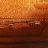 Pre-owned Hermes Birkin 30 Caramel Togo, Tabac Camel Shiny Niloticus Crocodile Touch Gold Hardware - Thumbnail View 8