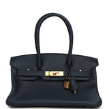 Hermes Shoulder Birkin Light 29 Bleu Abysse Evercolor Gold Hardware - Thumbnail View 1