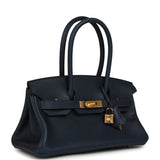 Hermes Shoulder Birkin Light 29 Bleu Abysse Evercolor Gold Hardware - Thumbnail View 2
