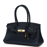 Hermes Shoulder Birkin Light 29 Bleu Abysse Evercolor Gold Hardware - Thumbnail View 5