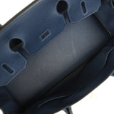 Hermes Shoulder Birkin Light 29 Bleu Abysse Evercolor Gold Hardware - Thumbnail View 8