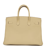 Pre-owned Hermes Birkin 35 Parchemin Togo Palladium Hardware - Thumbnail View 4