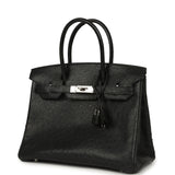 Pre-owned Hermes Birkin 30 Black Ostrich Palladium Hardware - Thumbnail View 5
