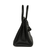 Pre-owned Hermes Birkin 30 Black Ostrich Palladium Hardware - Thumbnail View 3